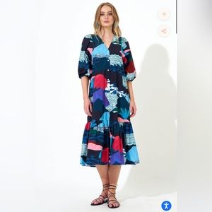 Oliphant Puff Sleeve Midi XS